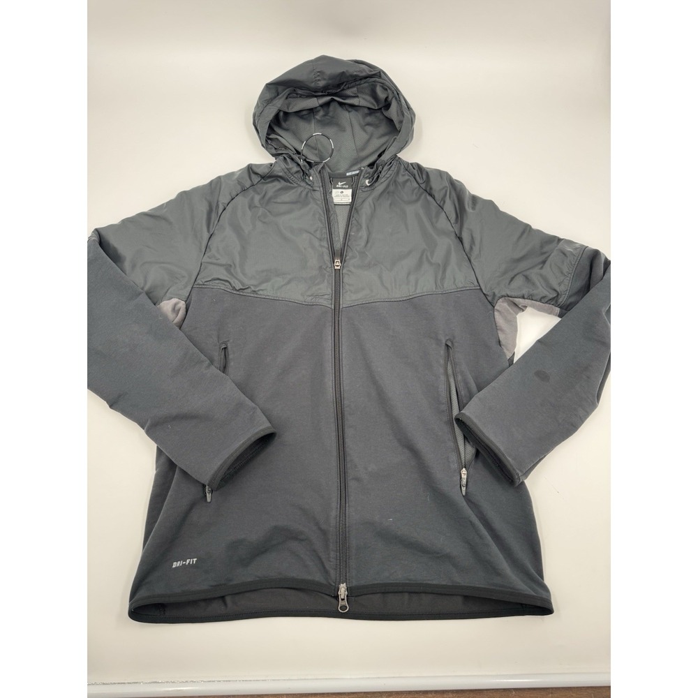 Nike Windbreaker Jacket Dri Fit Running Lightweight Womens Size Large 453473-011